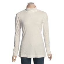 Pulp Cotton-Modal Turtleneck - Long Sleeve (For Women) in Mist - Closeouts