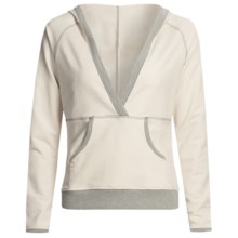 Pulp Crossover Hoodie Sweatshirt - Stretch, Long Sleeve (For Women) in Off White - Closeouts