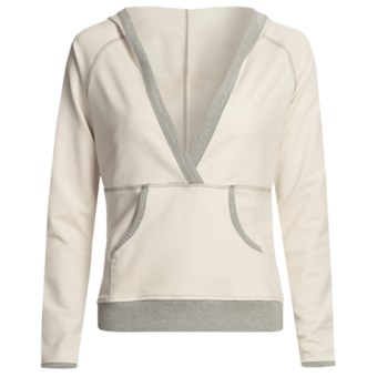 Pulp Crossover Hoodie Sweatshirt - Stretch, Long Sleeve (For Women) in Off White
