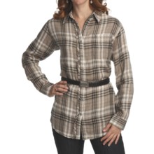 Pulp Double-Faced Cotton Gauze Shirt - Long Sleeve (For Women) in Granite - Closeouts