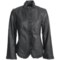 Black Pulp Faux-Leather Jacket - Ruffle Trim (For Women)