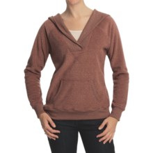 Pulp Heathered Terry Hoodie Sweater - Fleece (For Women) in Brick - Closeouts