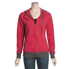 Pulp Hoodie Sweatshirt Jacket - Full Zip, Stretch (For Women) in Cranberry - Closeouts