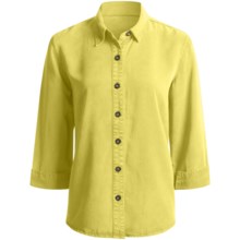 Pulp Point Collar Shirt - 3/4 Sleeve (For Women) in Citrus - Closeouts