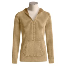 Pulp Pointelle Hooded Sweatshirt (For Women) in Toffee - Closeouts
