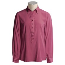 Pulp Pop Over Shirt - Silk, Long Sleeve (For Women) in Merlot - Closeouts