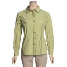 Pulp Poplin Shirt - Stretch Cotton, Long Sleeve (For Women) in Lettuce - Closeouts
