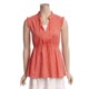 Pulp Ruffle Trim Linen Shirt - Sleeveless (For Women)