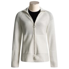 Pulp Shaker Zip Sweater Jacket (For Women) in Winter White - Closeouts