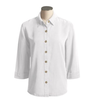 Pulp Shirt - 3/4 Sleeve (For Women) in White