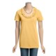 Pulp Stretch Cotton Jersey Shirt - Ruffle Neck, Short Sleeve (For Women)