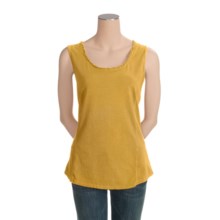 Pulp Stretch Jersey Tank Top - Ruffle Trim (For Women) in Lemon Grass - Closeouts