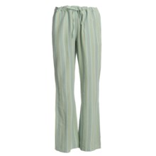 Pulp Stripe Linen Pants (For Women) in Aqua - Closeouts