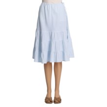 Pulp Tiered Linen Skirt (For Women) in Blue - Closeouts