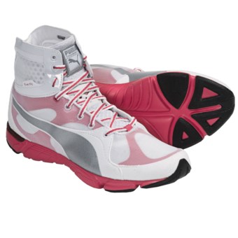 Puma Formlite XT Mid Sneakers (For Women) in White/Puma Silver/Teaberry Red