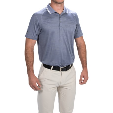 Puma Jacquard Cresting Golf Polo Shirt UPF 40+, Short Sleeve (For Men)