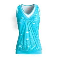 Puma Run Tank Top (For Women) in Blue Atoll/White - Closeouts