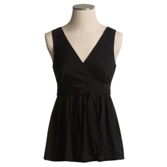 Pura Vida Simple Pleasure Blouse - Cotton, Sleeveless (For Women) in Black