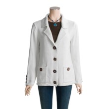 Pure Coral Cardigan Sweater - Cotton (For Women) in White - Closeouts