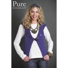 Pure Handknit Andrea Sweater Vest (For Women) in Beautiful Periwinkle - Closeouts