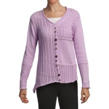 Pure Handknit Ardon Patchwork Pullover (For Women) in Mod Lilac - Closeouts