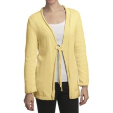 Pure Handknit Asa Tie-Front Cardigan Sweater (For Women) in Mellow Yellow - Closeouts