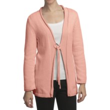 Pure Handknit Asa Tie-Front Cardigan Sweater (For Women) in Vintage Pink - Closeouts