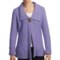 Pure Handknit Bronx One-Button Tunic Cardigan Sweater (For Women) in Sassy Purple