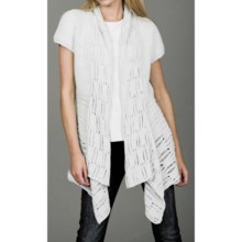 Pure Handknit Chamonix Cardigan Sweater - Short Sleeve (For Women) in Ethical White - Closeouts