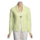 Pure Handknit Eco Striped Cardigan Sweater - Single-Button Front (For Women)