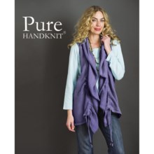 Pure Handknit Isabella Waterfall Sweater Vest (For Women) in Sassy Purple - Closeouts
