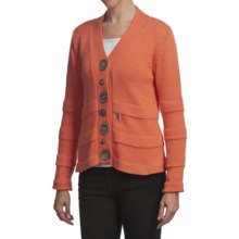 Pure Handknit Karon Cardigan Sweater (For Women) in Orange - Closeouts