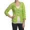 Pure Handknit Kata Cardigan Sweater - Tie Front (For Women) in Funky Lime
