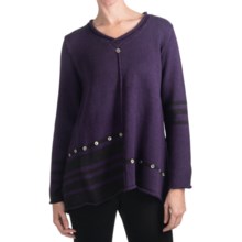 Pure Handknit Lifestyle Stripe Pullover - Long Sleeve (For Women) in Aurora Purple - Closeouts