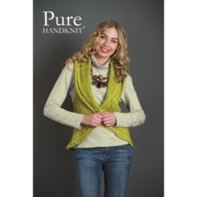 Pure Handknit Marni Crochet Cocoon Sweater Vest (For Women) in Swinging Green - Closeouts