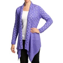Pure Handknit Meyers Open-Knit Cardigan Sweater (For Women) in Sassy Purple - Closeouts