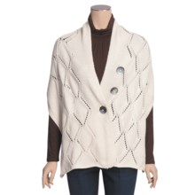 Pure Handknit Sweetheart Wrap (For Women) in Cream - Closeouts