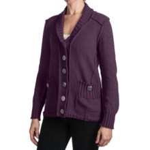 Pure Handknit Talista Cardigan Sweater - Cotton (For Women) in Penny Lane Purple - Closeouts