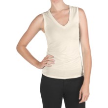 Pure Modal V-Neck Tank Top (For Women) in White - 2nds