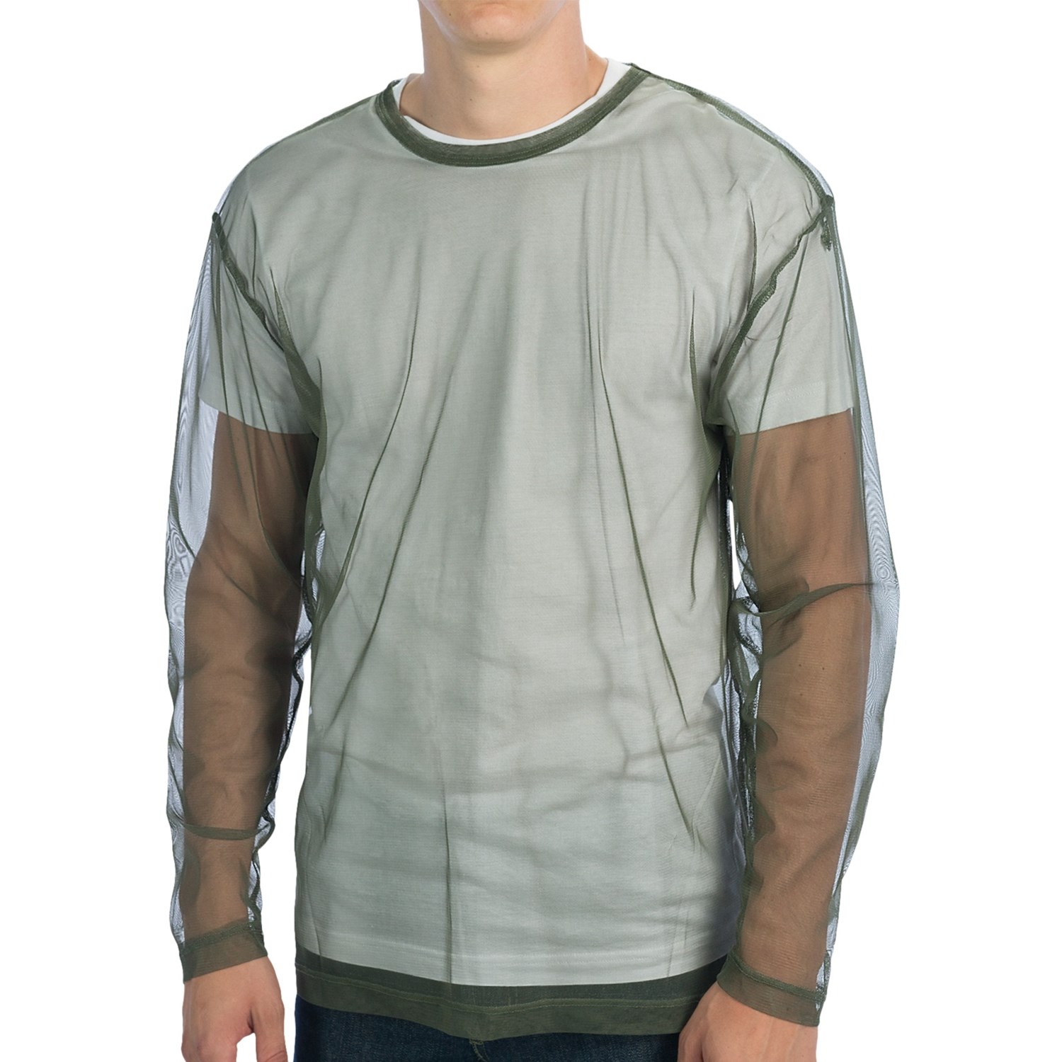 Quagga Insect Shield® Mosquito Netting TShirt Long Sleeve (For Men