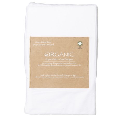 Organic Queen Cotton Fitted Sheet - White - WHITE ( )