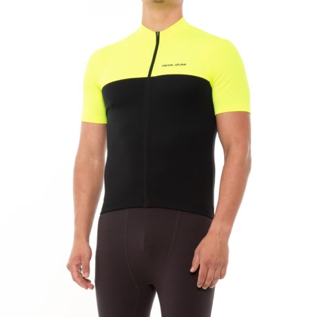 Pearl Izumi Quest Cycling Jersey - Full Zip, Short Sleeve (For Men) - SCREAMING YELLOW/BLACK (XS )