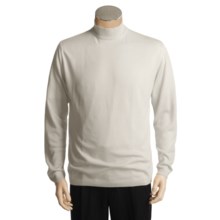 Raffi Mock Neck Shirt - Cotton-Rich, Long Sleeve (For Men) in Silver - Closeouts