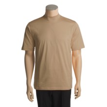 Raffi Mock Neck T-Shirt - Pima Cotton, Short Sleeve (For Men) in Taupe - Closeouts