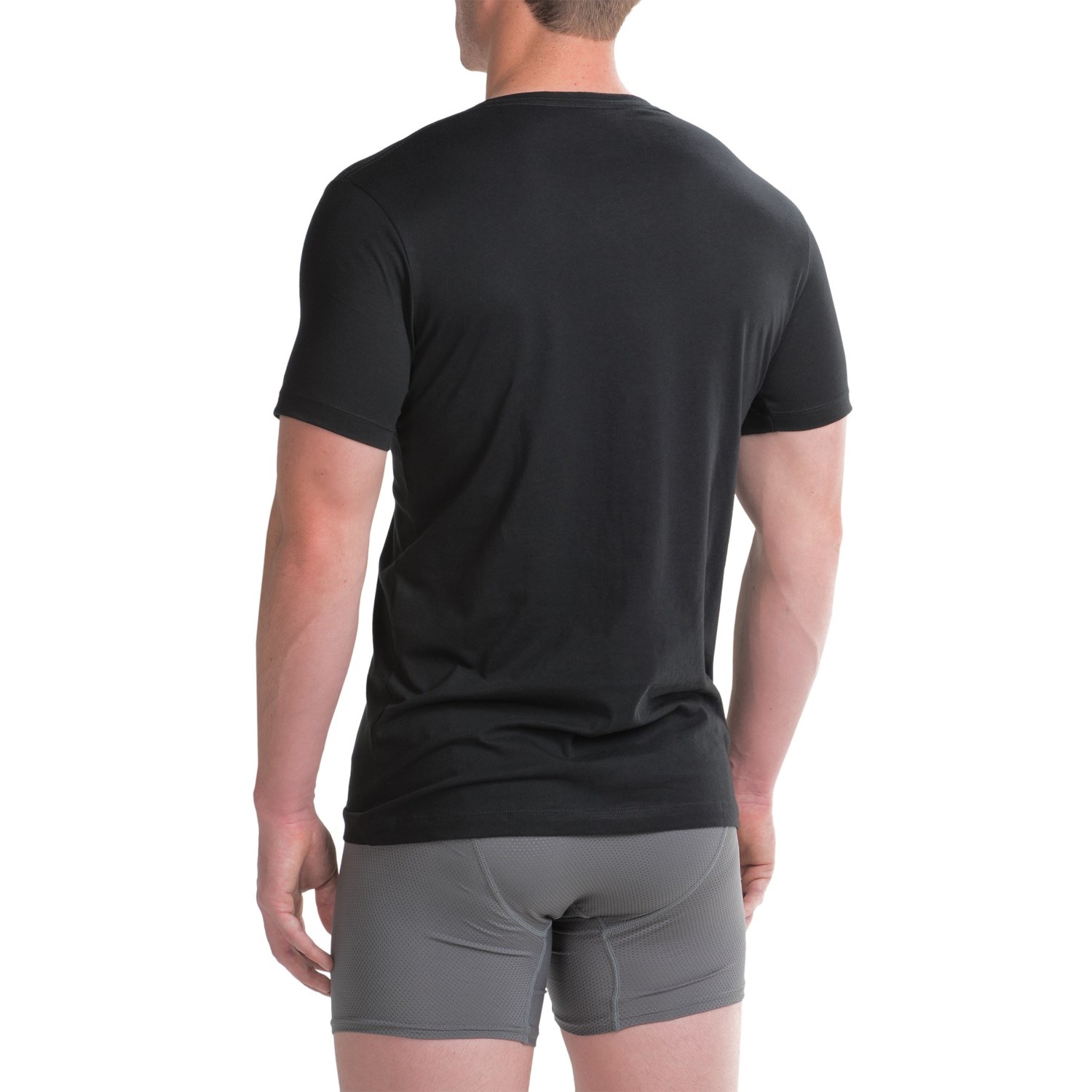 mens black crew neck undershirts