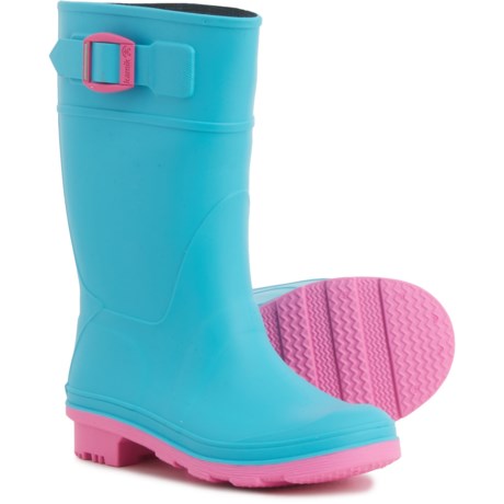Kamik Raindrops Rain Boots - Waterproof (For Girls) - TEAL/PINK (5C )