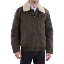 Rainforest Garment- Washed Bomber Jacket - Down Insulated (For Men) in Brown - Closeouts