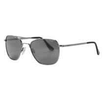 Randolph Aviator 52mm Sunglasses - Glass Mirror Lenses in Gumetal/Grey Flash Mirror/Skull Temple - Closeouts