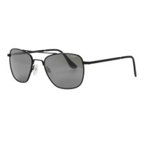 Randolph Aviator 52mm Sunglasses - Glass Mirror Lenses in Matte Black/Grey Flash Mirror/Skull Temple - Closeouts