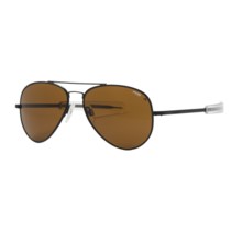 Randolph Concorde 57mm Sunglasses - Polarized, Glass Lenses in Matte Black/Tan Polarized/Bayonet Temple - Closeouts